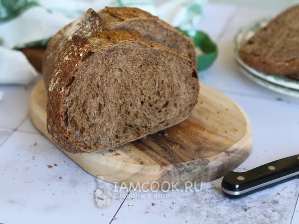 Фото блюда: Хлеб «Черный бархат» с солодом на закваске