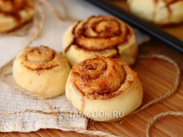 Фото блюда: Булочки с корицей без дрожжей