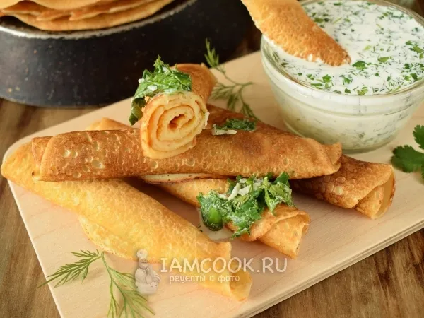 Фото блюда: Нутовые блинчики на минералке