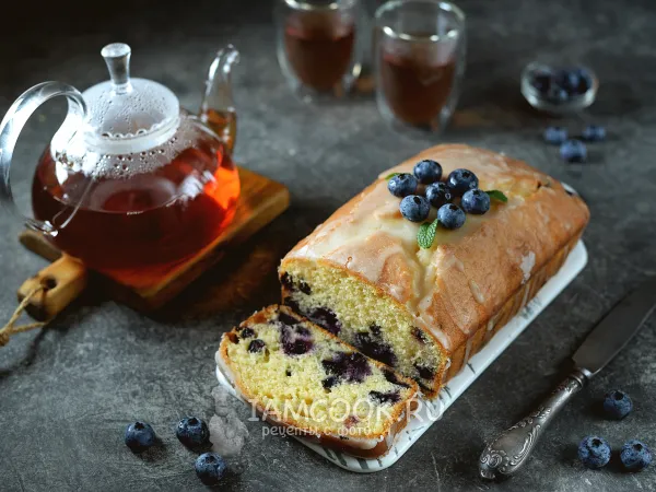 Фото блюда: Кекс с голубикой
