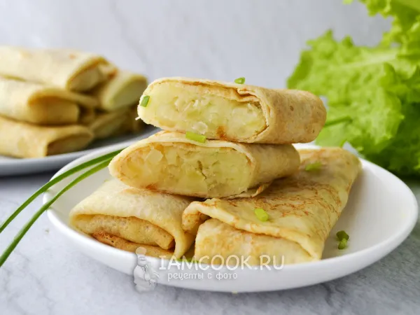 Фото блюда: Блины с картошкой и луком