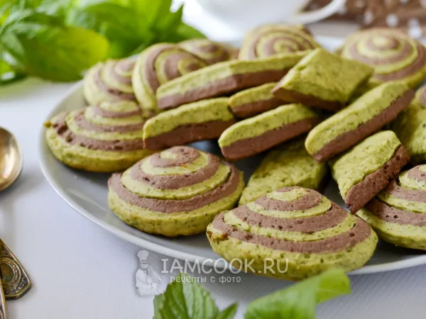 Фото блюда: Шоколадно-мятное печенье