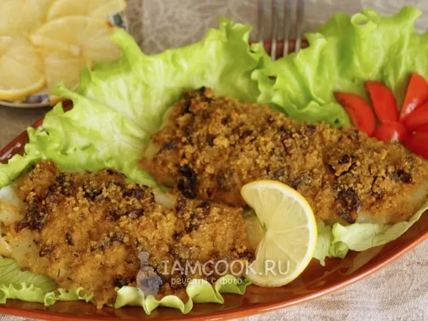 Фото блюда: Палтус под хрустящей корочкой