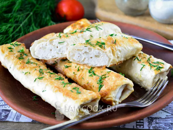 Фото блюда: Трубочки из лаваша с фаршем