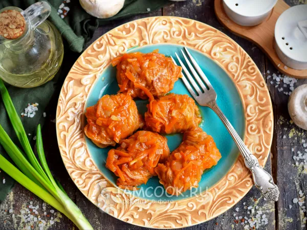 Фото блюда: Постные голубцы из пекинской капусты