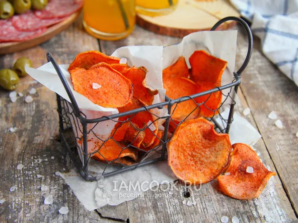 Фото блюда: Чипсы из батата (в духовке)