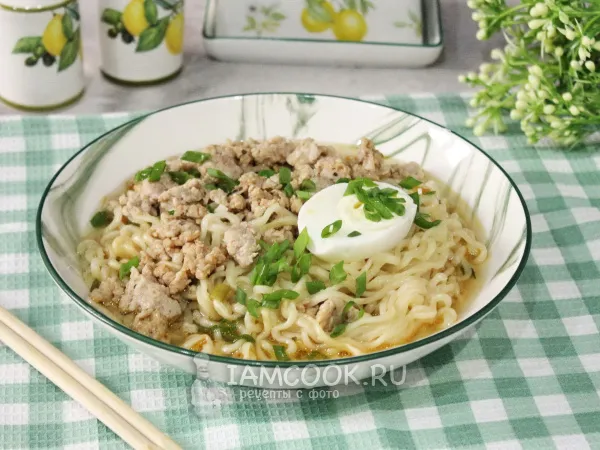 Фото блюда: Рамен с фаршем