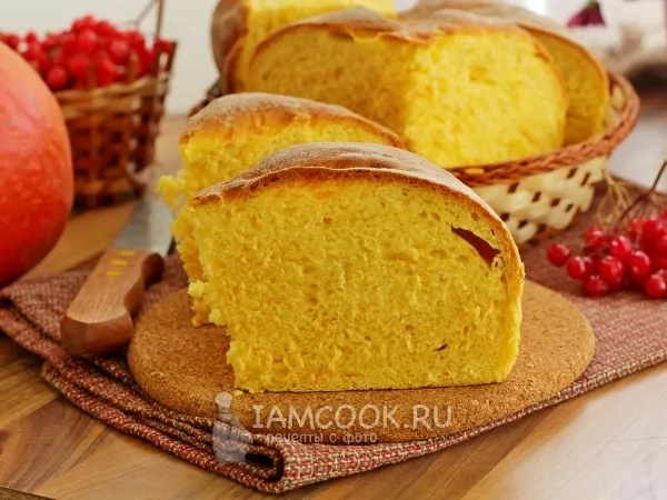 Фото блюда: Тыквенный хлеб в хлебопечке