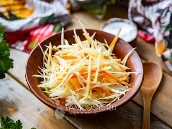 Фото блюда: Салат с дайконом и капустой