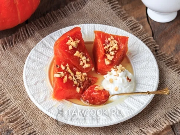 Фото блюда: Kabak tatlisi (турецкий десерт из тыквы)