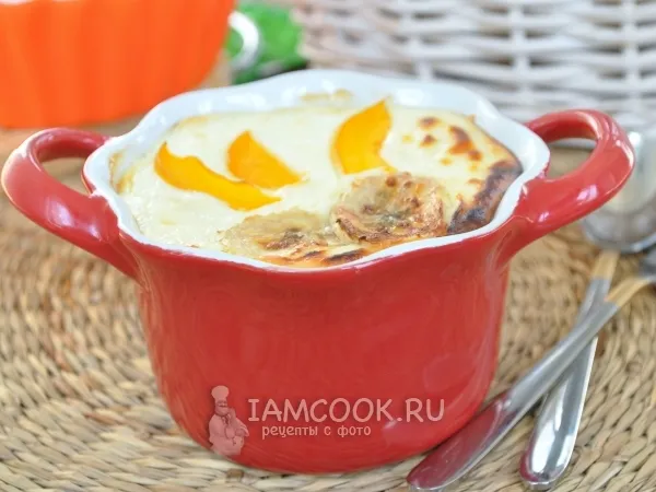 Фото блюда: Фруктово-творожная запеканка с пастой