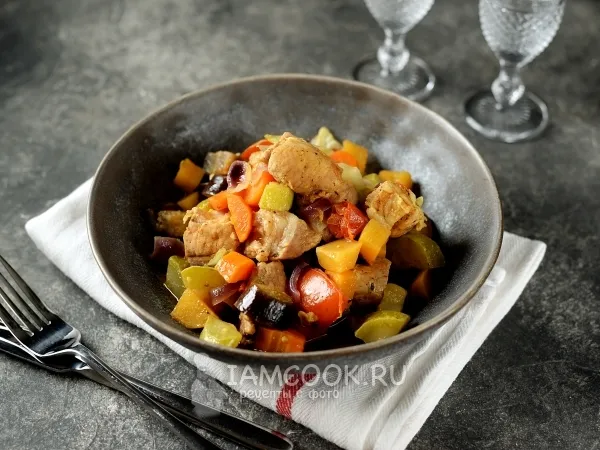 Фото блюда: Репа с мясом в духовке