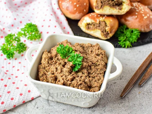 Фото блюда: Начинка для пирожков из говяжьей печени