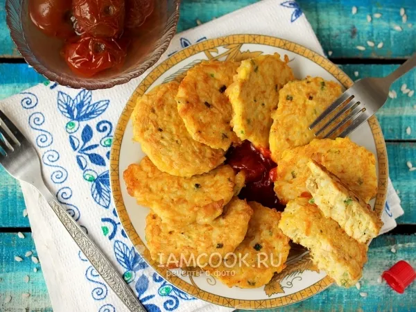 Фото блюда: Рисовые оладьи с куриным мясом