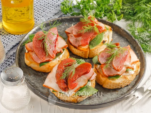 Фото блюда: Брускетта с беконом