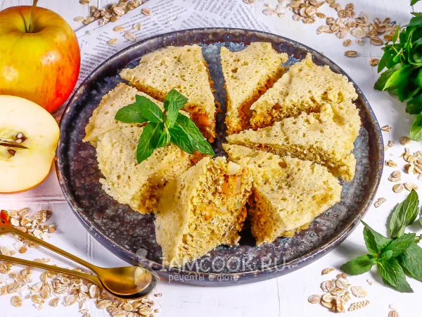 Фото блюда: ПП шарлотка с яблоками в микроволновке