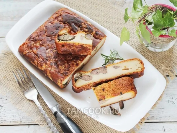 Фото блюда: Заливной пирог с куриной печенью