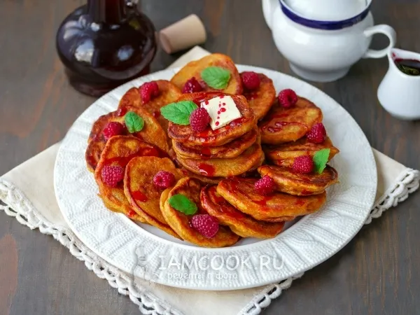 Фото блюда: Постные оладьи из тыквы