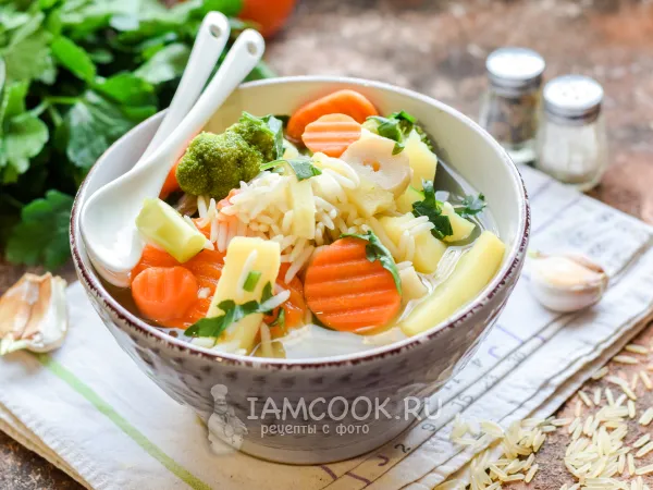 Фото блюда: Рисовый диетический суп