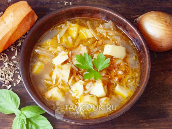 Фото блюда: Вегетарианские щи из квашеной капусты