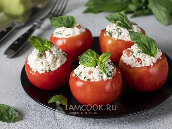 Фото блюда: Помидоры, фаршированные творогом