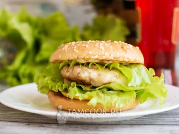 Фото блюда: Сырный бургер