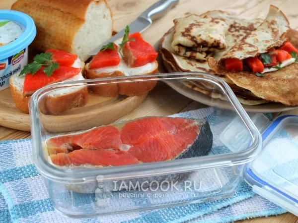 Фото блюда: Рыба красная соленая