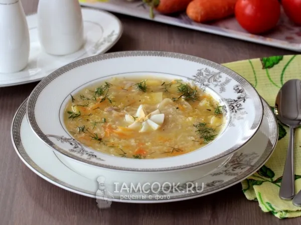 Фото блюда: Суп с пшеном