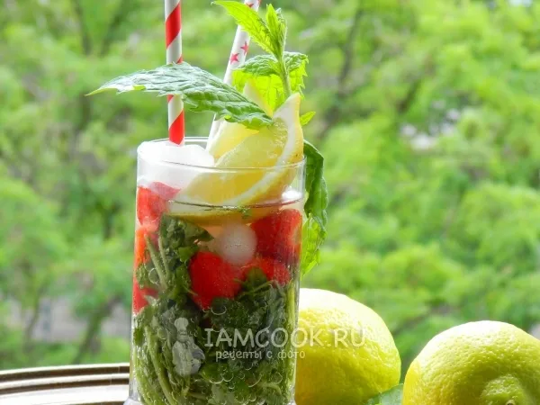 Фото блюда: Клубничный мохито, безалкогольный