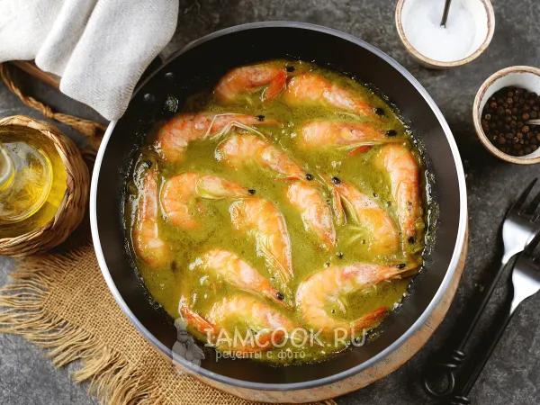 Фото блюда: Креветки в соусе васаби