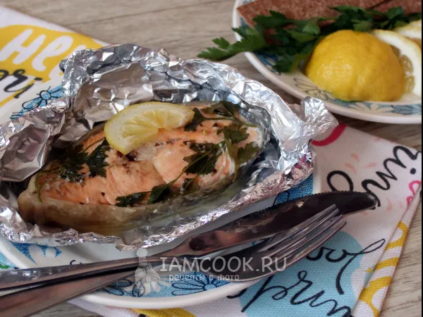 Фото блюда: Кижуч в духовке в фольге