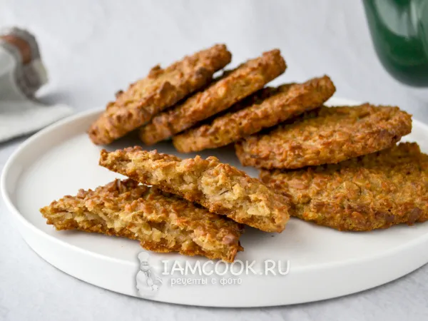 Фото блюда: Постное печенье из овсяных хлопьев