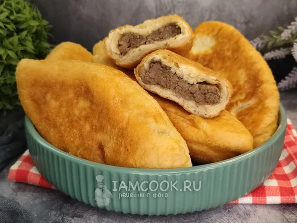 Фото блюда: Пирожки с печенью и рисом жареные