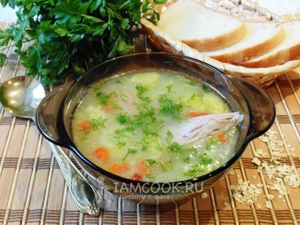 Фото блюда: Суп с индейкой и овсяными хлопьями