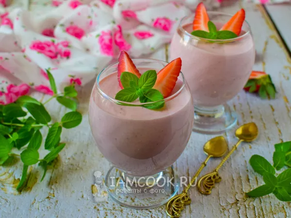 Фото блюда: Клубничный мусс на белом шоколаде (десерт)