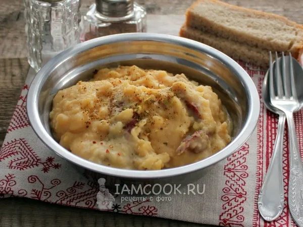 Фото блюда: Каша гороховая с копченостями