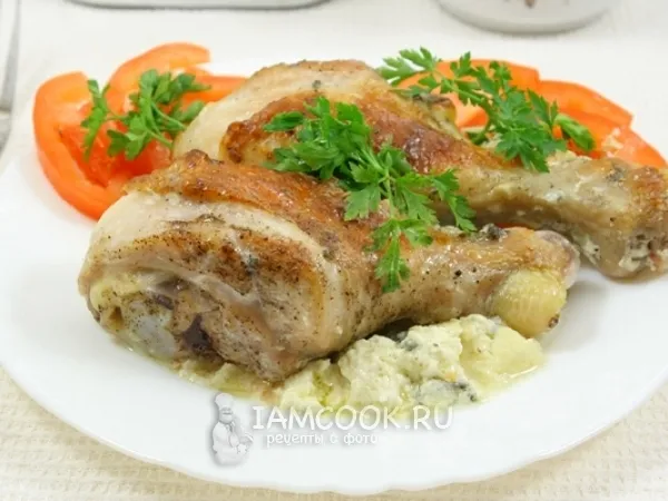 Фото блюда: Куриные ножки в сливочно-сырном соусе