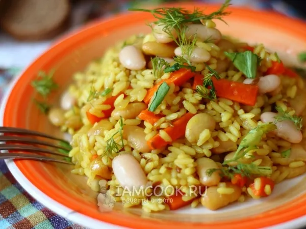 Фото блюда: Плов с фасолью