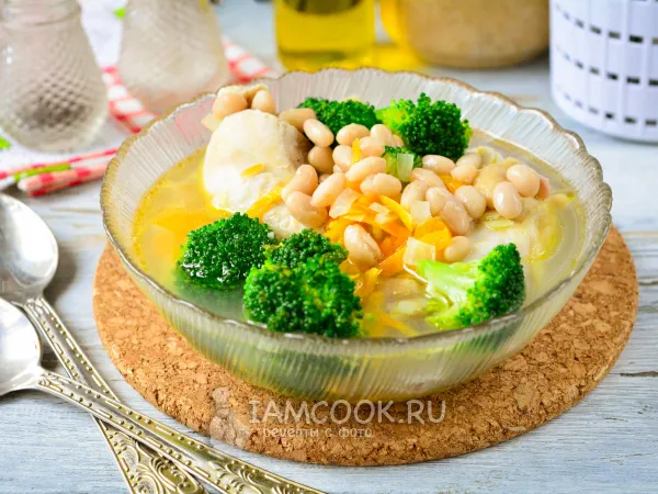 Фото блюда: Суп с брокколи и фасолью