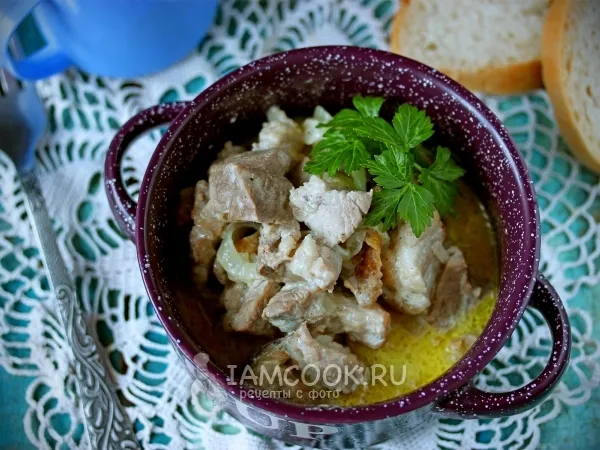 Фото блюда: Свинина в сметанно-горчичном соусе