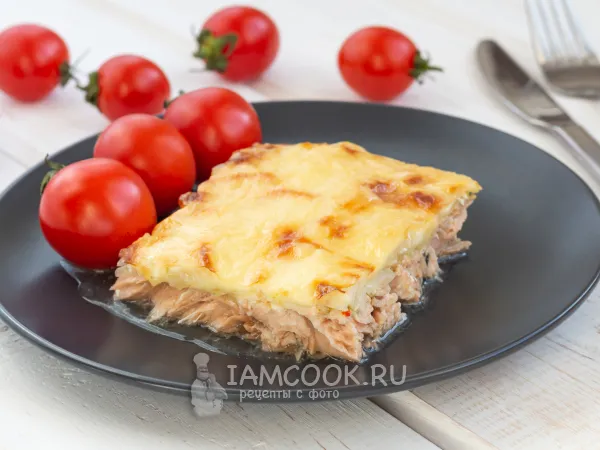 Фото блюда: Горбуша со сливками в духовке