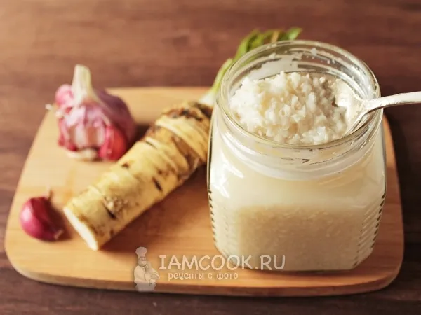 Фото блюда: Хрен с чесноком на зиму