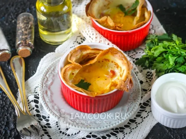 Фото блюда: Блины с яичницей