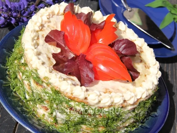 Фото блюда: Торт закусочный из овощей