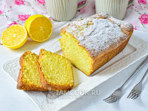 Фото блюда: Влажный лимонный кекс