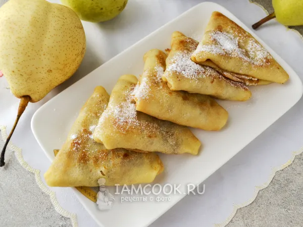 Фото блюда: Блины с грушами