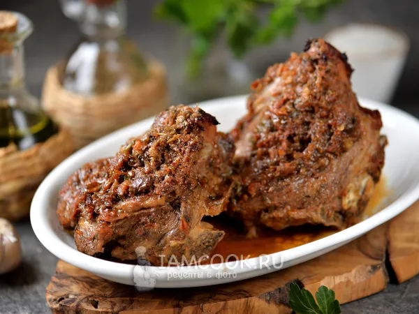 Фото блюда: Баранья лопатка, запеченная в рукаве в духовке