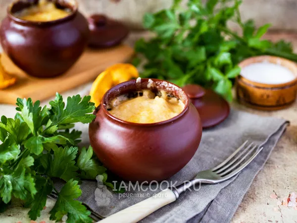 Фото блюда: Жульен с лисичками и курицей