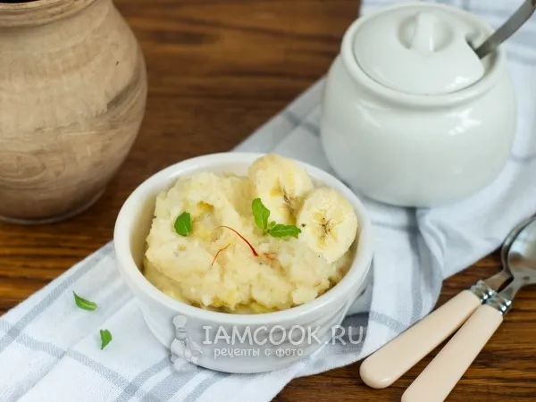 Фото блюда: Манная каша с бананом