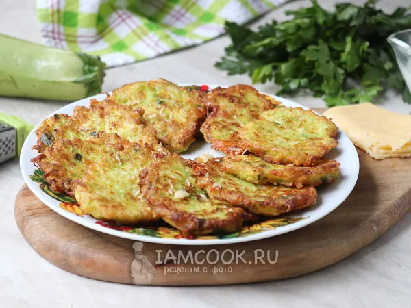Фото блюда: Драники из кабачков с сыром
